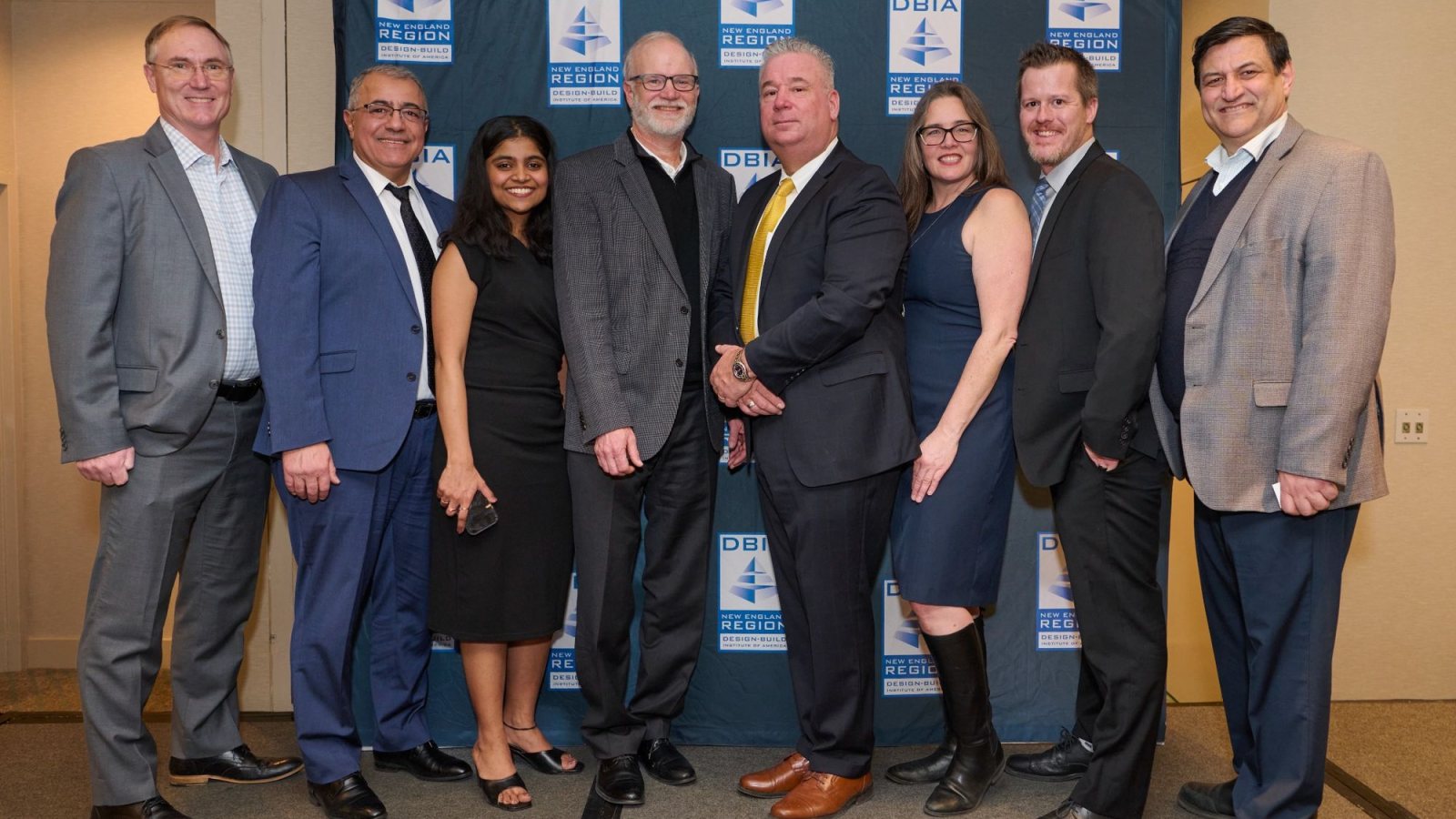 DBIA New England members and incoming leadership at the annual dinner.